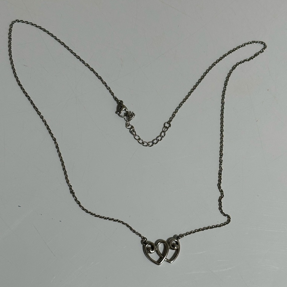 Double hear necklace